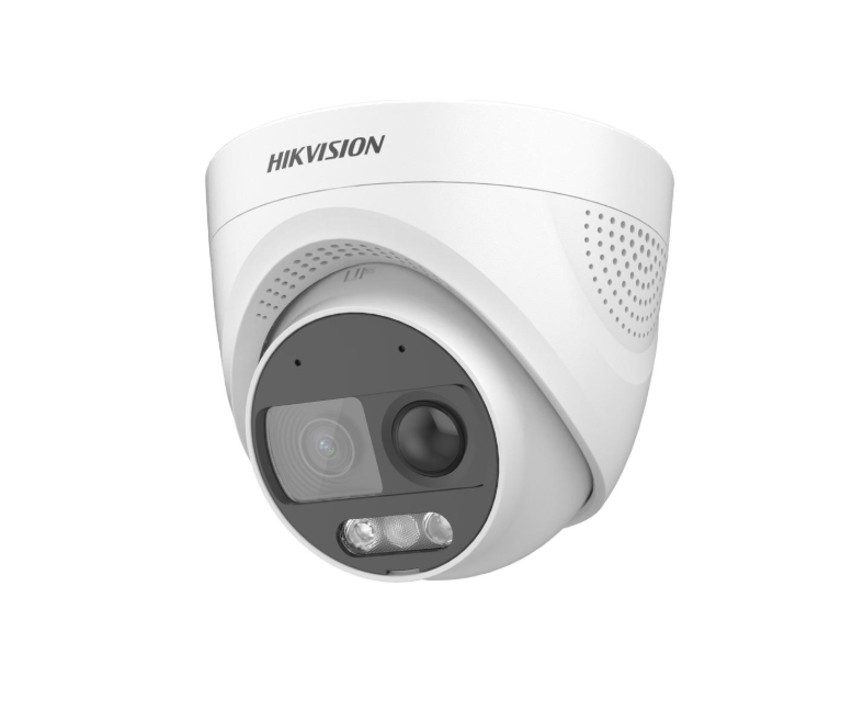 CÁMARA DE TORRETA FIJA CON AUDIO Y SIRENA PIR COLORVU DE 2 MP